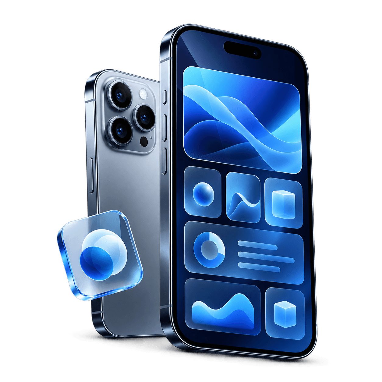 Mobile phones with custom application interfaces